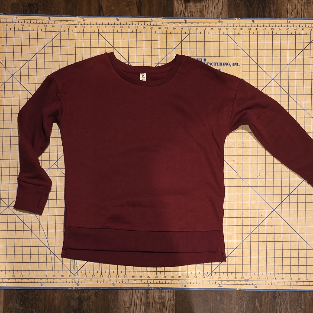 90 Degree By Reflex Maroon Sweatshirt, women's L.